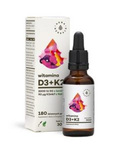 Aura Herbals Witamina D3(2000 + 90 µg)K2MK7 - 30ml