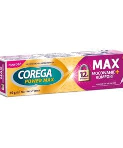 Corega Power Max Mocowanie + Komfort krem mocujący do protez zębowych 40 g