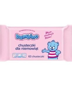 Bambino Chusteczki nawilżane dla niemowląt 63sztuk