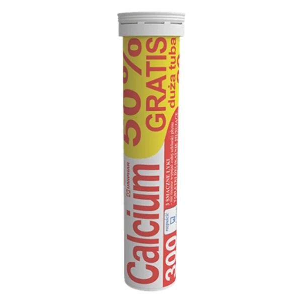 Calcium 300 smak pomarańczowy 20 tabletek musujących