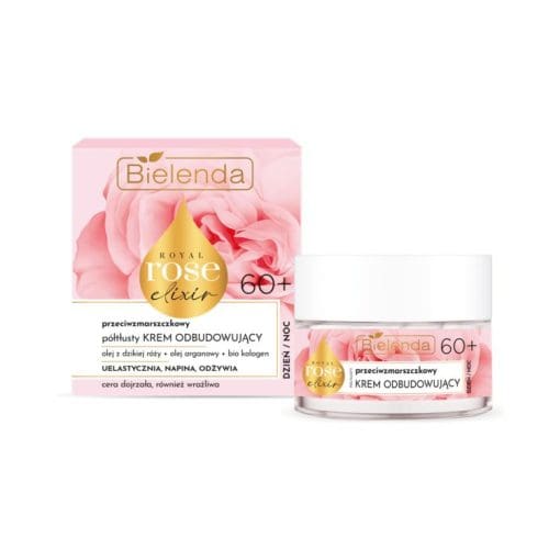Bielenda Royal Rose Elixir Przeciwzmarszczkowy Krem Odbudowujący 60+ - 50g