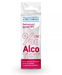 AlcoTest Jednorazowy test do badania zawartosci alkoholu w wydychanym powietrzu - 1sztuka