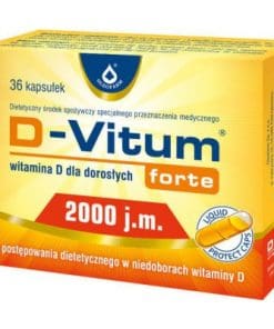 D-Vitum Forte 2000 j.m. witamina D dla dorosłych 36 kapsułek