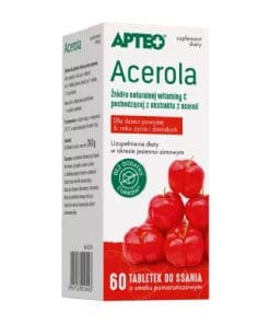 Acerola 60 tabletek do ssania o smaku pomarańczowym