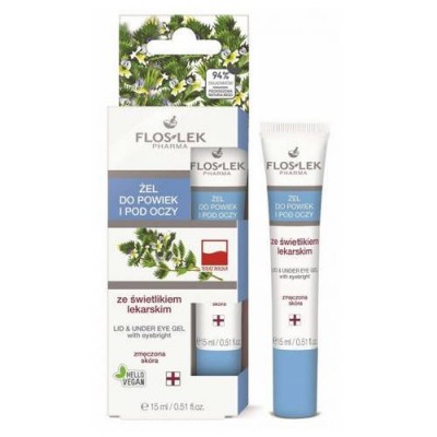 Flos-Lek Pielęgnacja oczu żel pod oczy i na powieki ze świetlikiem lekarskim 15 ml