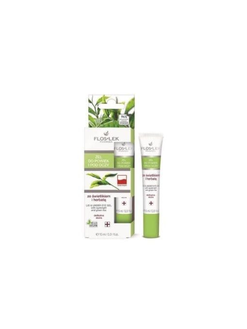 Flos-Lek Pielęgnacja oczu żel do powiek i pod oczy ze świetlikiem i herbatą 15 ml
