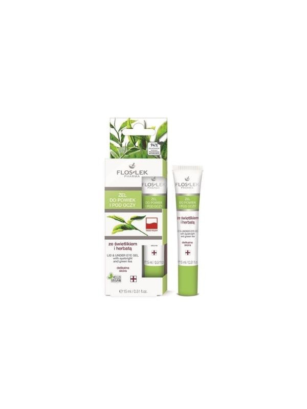 Flos-Lek Pielęgnacja oczu żel do powiek i pod oczy ze świetlikiem i herbatą 15 ml