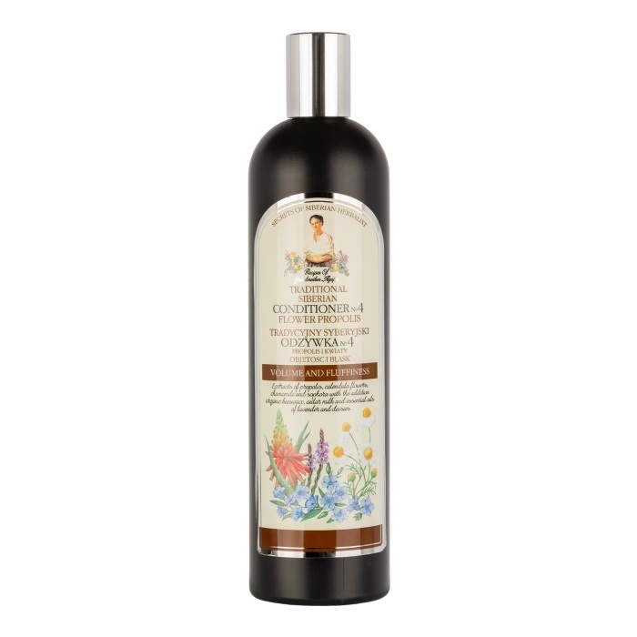 Babuszka Agafia Syberyjski Balsam No 4 na Kwiatowym Propolisie dla Objętości i Blasku – 550 ml