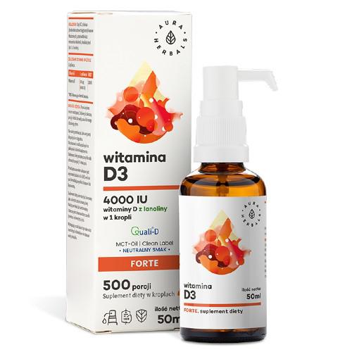 Aura Herbals Witamina D3 4000 IU – 50ml