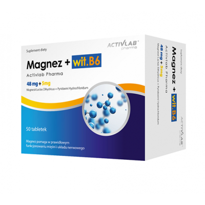 Activlab Magnez + Wit. B6 - 50 kapsułek