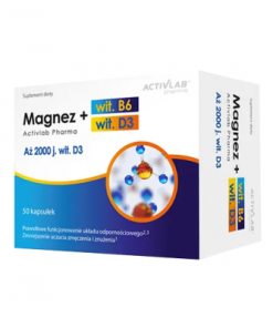 Activlab Magnez B6 + D3 - 50 kapsułek