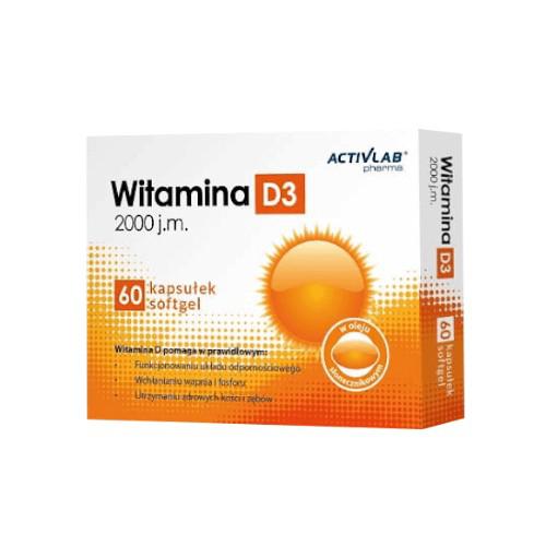 Activlab Witamina D3 2000 j.m. - 60 kapsułek