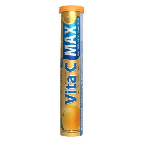Activlab Vita C Max 1500 mg smak pomarańczowy - 20 tabletek musujących