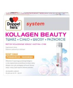 Doppelherz System Kollagen Beauty – 30ampułek po 25ml smak pomarańcza i marakuja