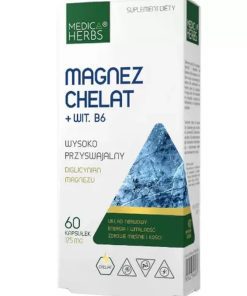 Medica Herbs Magnez Chelat + Wit. B6 60 kapsułek