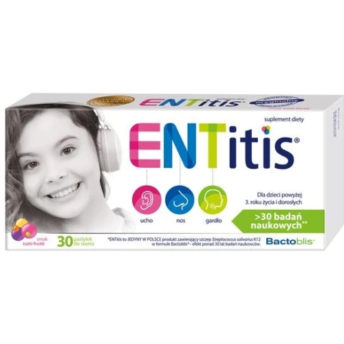 ENTitis smak tutti frutti 30 pastylek do ssania