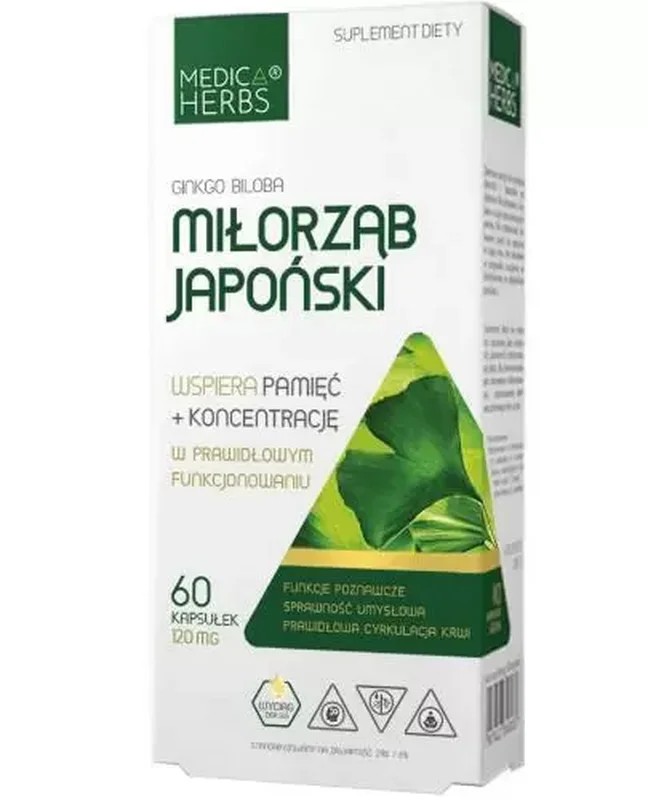 Medica Herbs Miłorząb Japoński 60 kapsułek