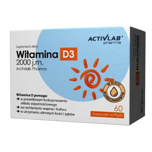 Activlab Pharma Witamina D3 2000 j.m. 60 kapsułek