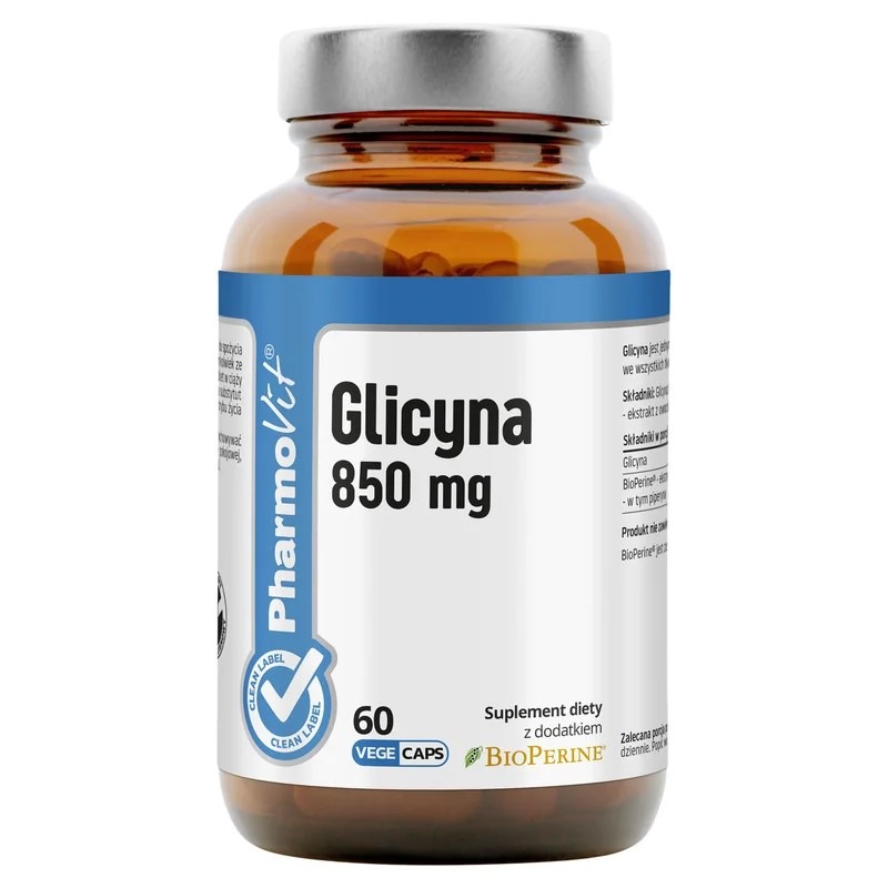 PharmoVit Glicyna 850 mg 60 kapsułek