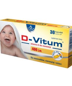 D-Vitum 400 j.m. witamina D dla niemowląt 30 kapsułek twist-off