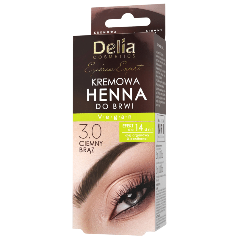 Delia Kremowa Henna do Brwi 3.0 Ciemny Brąz 15ml