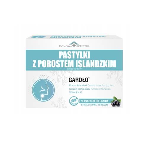 Domowa Apteczka Pastylki z porostem islandzkim 24 pastelek